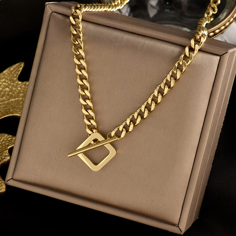 Hip-Hop Waterproof Non Tarnish 304 Stainless Steel Necklace
