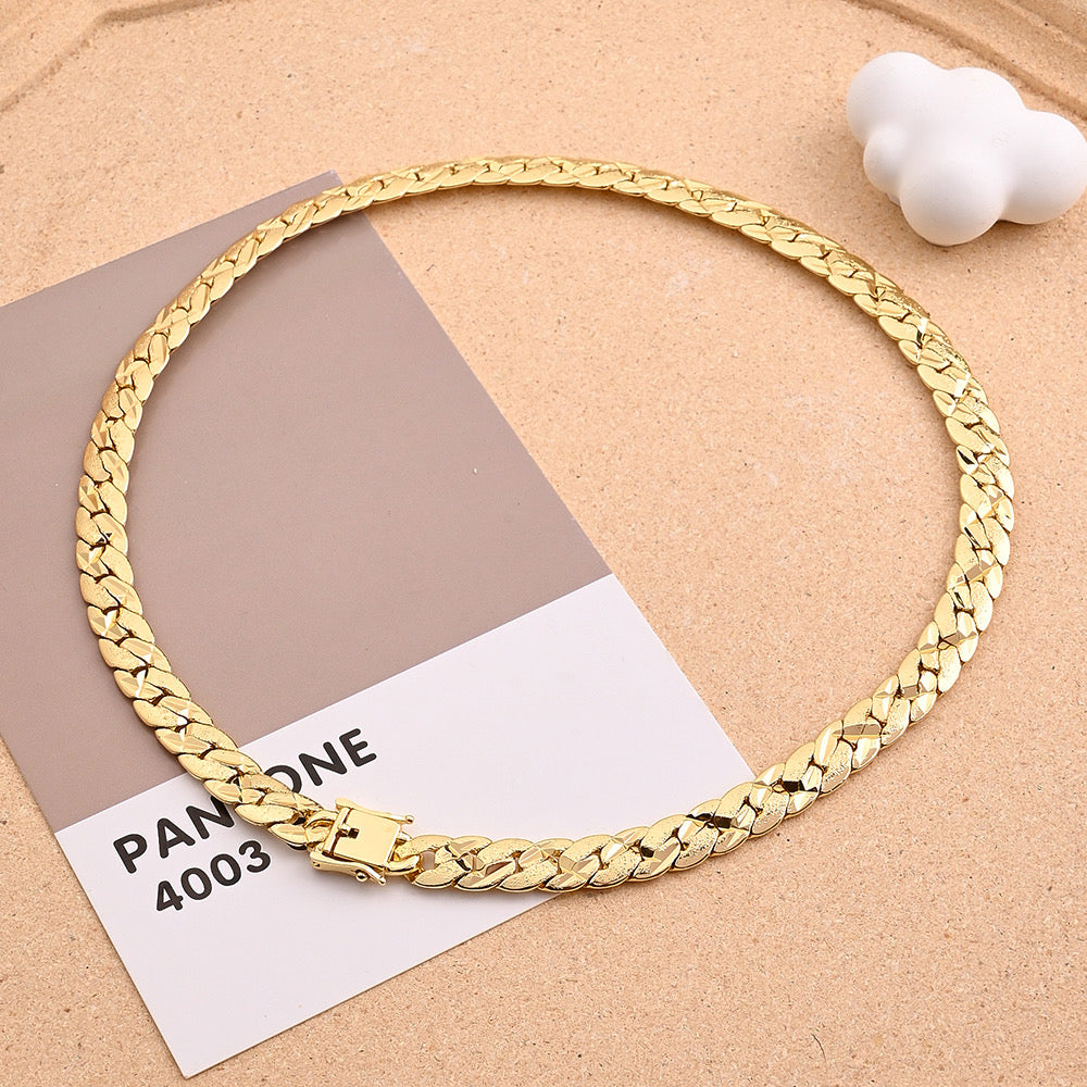 Jewelry Set Long-Lasting Plated 18K Gold Solid Color Copper Casual Simple Style  Jewelry Set