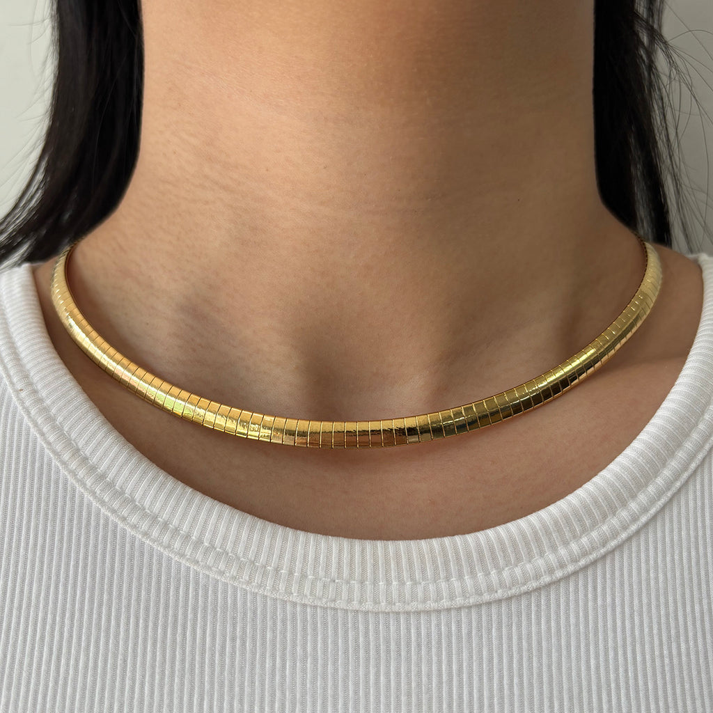 18K Gold Plated Basic Simple Style. Gold Choker Necklaces