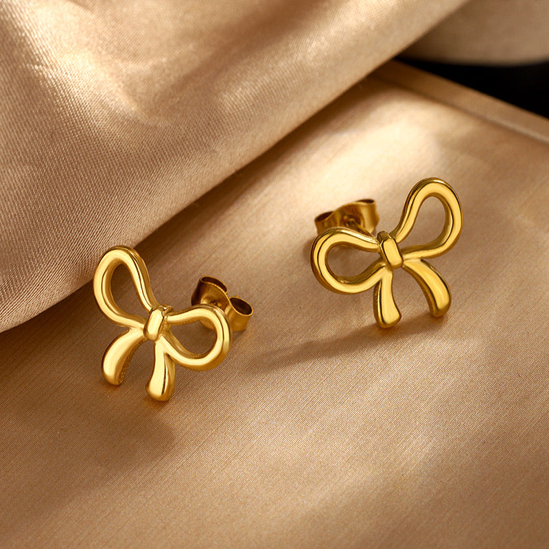 Set Gold Plated Imitation Gold Sweet Classic Style Streetwear Jewelry Set 18K