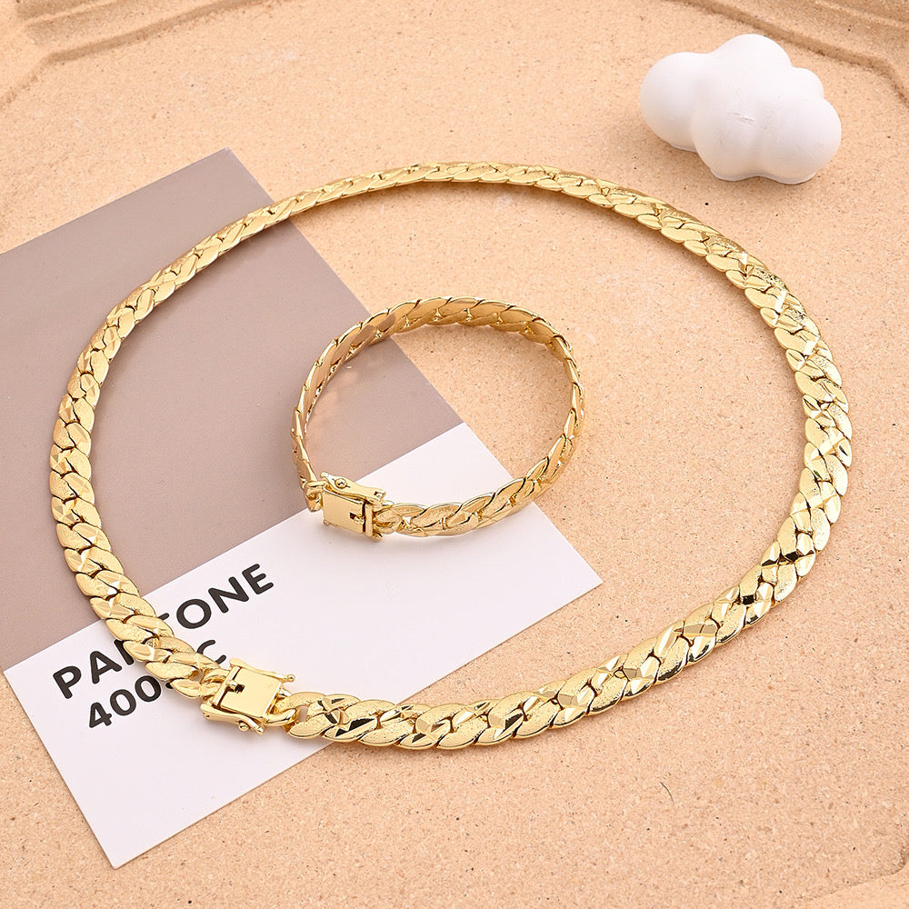 Jewelry Set Long-Lasting Plated 18K Gold Solid Color Copper Casual Simple Style  Jewelry Set