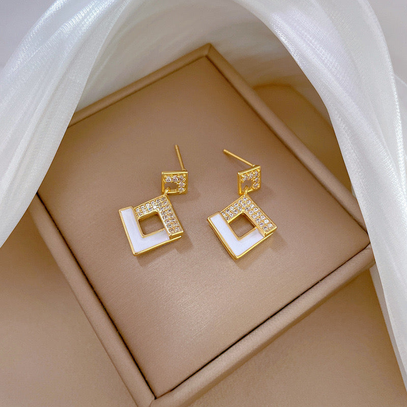 Jewelry Set Electroplating Golden Plated Geometric Titanium Steel Casual