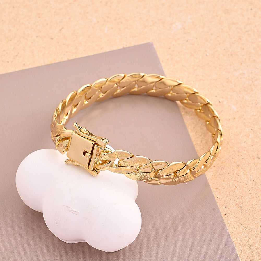 Jewelry Set Long-Lasting Plated 18K Gold Solid Color Copper Casual Simple Style  Jewelry Set