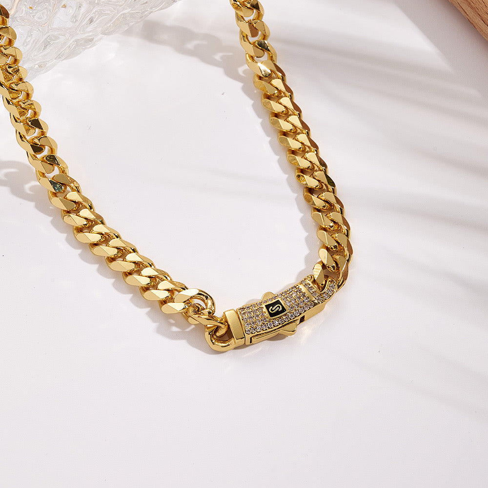 Electroplating 18K Gold Plated Double S Rectangle Casual Vacation Modern Style Monaco Necklace