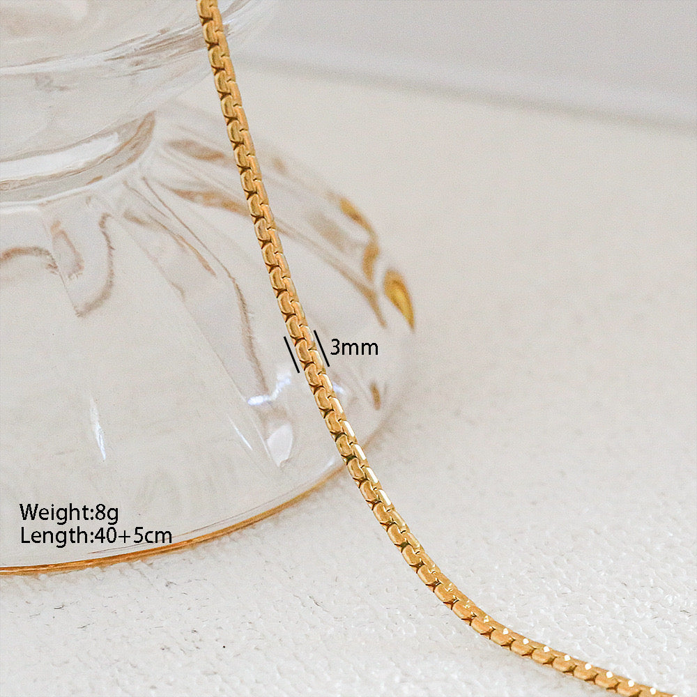Jewelry Simple Style Geometric 304 Stainless Steel Necklaces 3mm