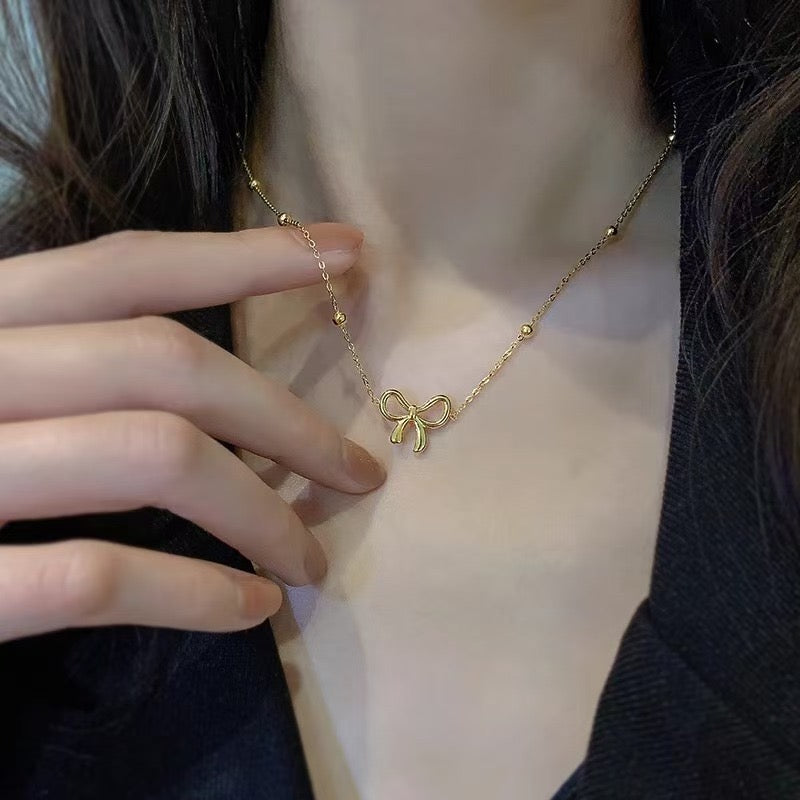 Set Gold Plated Imitation Gold Sweet Classic Style Streetwear Jewelry Set 18K