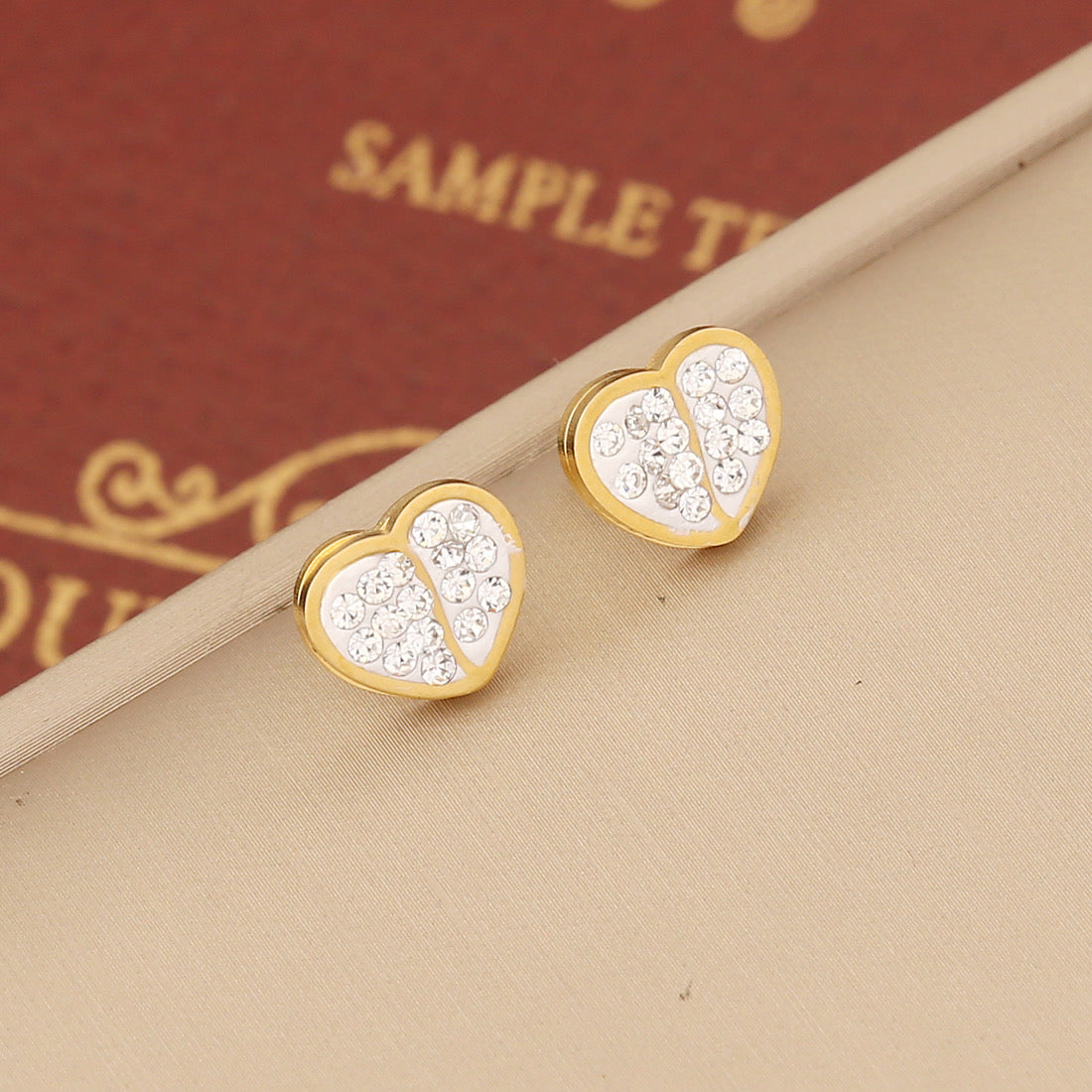 Jewelry Set Fashion Heart Shape Stainless Steel Plating InlayZircon