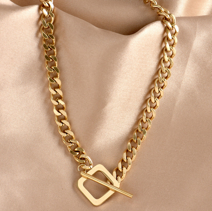 Hip-Hop Waterproof Non Tarnish 304 Stainless Steel Necklace