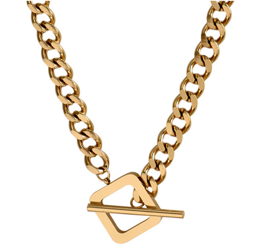 Hip-Hop Waterproof Non Tarnish 304 Stainless Steel Necklace