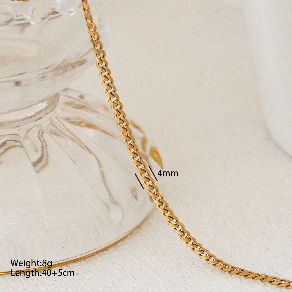 Jewelry Simple Necklaces Style Geometric Cuban Chain