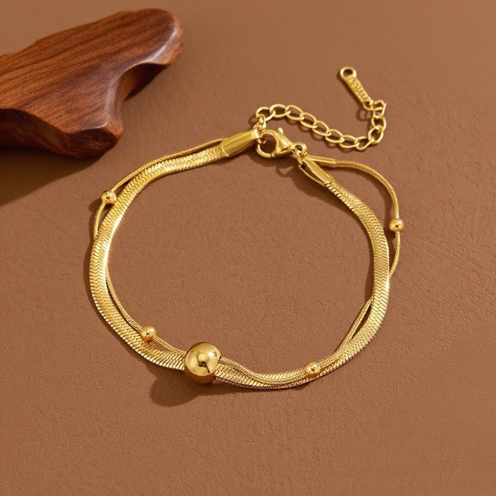 Bracelet For Women Non-Fading Personality Stainless Steel Jewelry Geometric Pattern Luxury Style