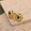 Ion Plating (Ip) Real Gold Plated 18K Gold Circular Triangle Lines Casual Elegant Aretes
